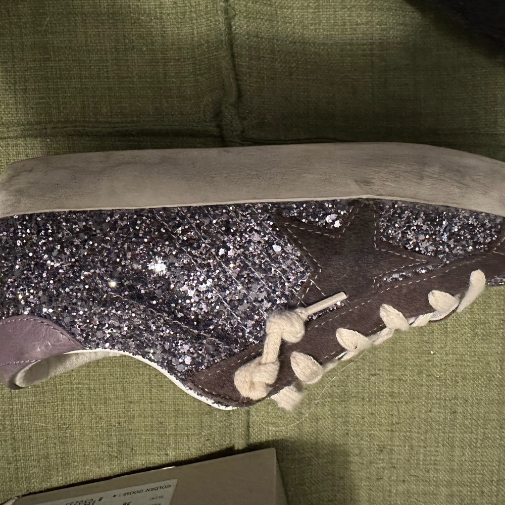 Purple glitter golden goose sneakers. Size 38. - Picture 7 of 10